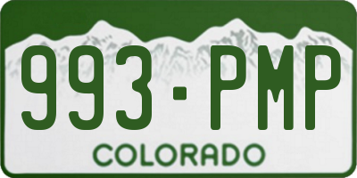 CO license plate 993PMP
