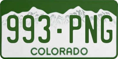 CO license plate 993PNG