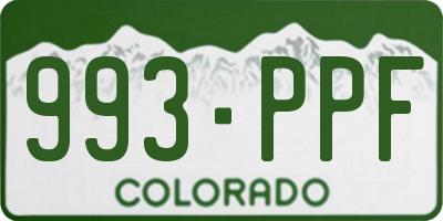 CO license plate 993PPF