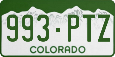 CO license plate 993PTZ