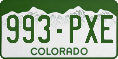 CO license plate 993PXE