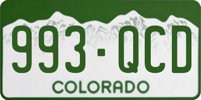 CO license plate 993QCD