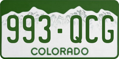 CO license plate 993QCG