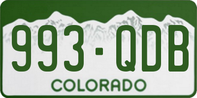 CO license plate 993QDB