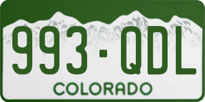 CO license plate 993QDL