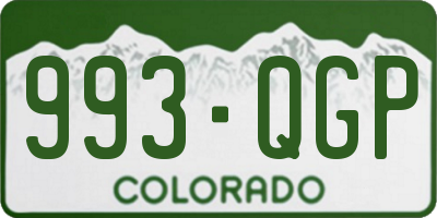 CO license plate 993QGP
