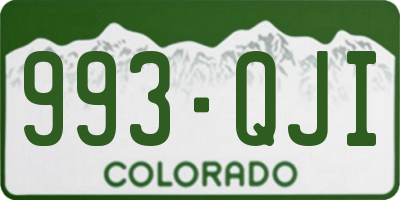 CO license plate 993QJI