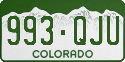 CO license plate 993QJU
