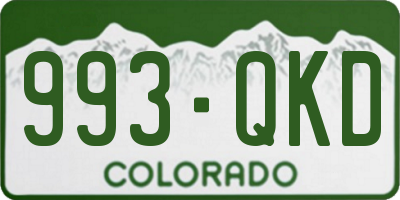 CO license plate 993QKD
