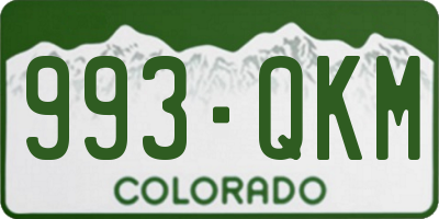 CO license plate 993QKM