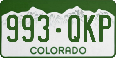 CO license plate 993QKP