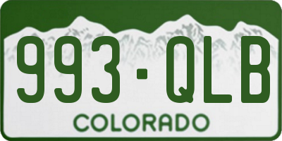 CO license plate 993QLB