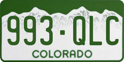 CO license plate 993QLC