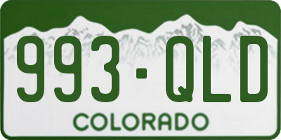 CO license plate 993QLD