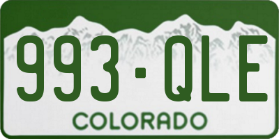 CO license plate 993QLE