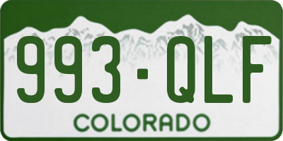 CO license plate 993QLF