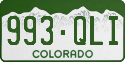 CO license plate 993QLI