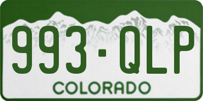 CO license plate 993QLP
