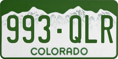 CO license plate 993QLR