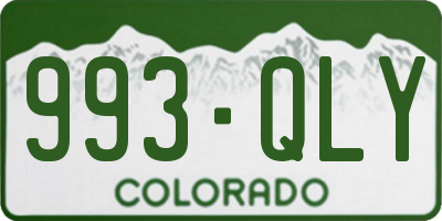 CO license plate 993QLY