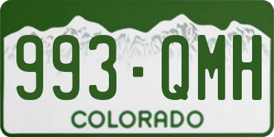 CO license plate 993QMH