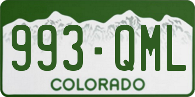 CO license plate 993QML