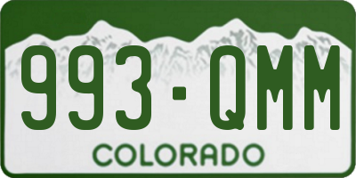 CO license plate 993QMM