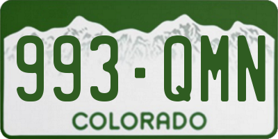 CO license plate 993QMN