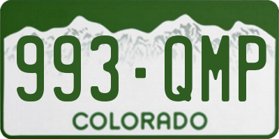 CO license plate 993QMP
