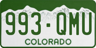 CO license plate 993QMU