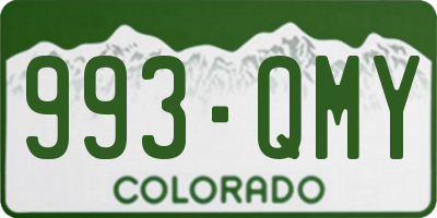 CO license plate 993QMY