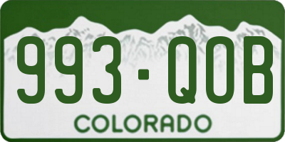 CO license plate 993QOB