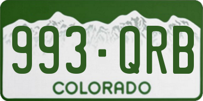 CO license plate 993QRB