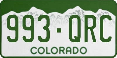 CO license plate 993QRC