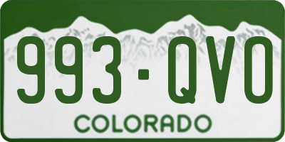 CO license plate 993QVO
