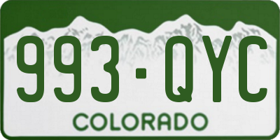 CO license plate 993QYC