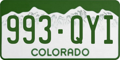 CO license plate 993QYI