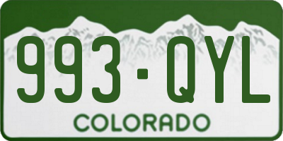 CO license plate 993QYL