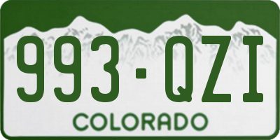 CO license plate 993QZI