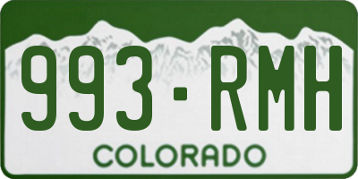CO license plate 993RMH