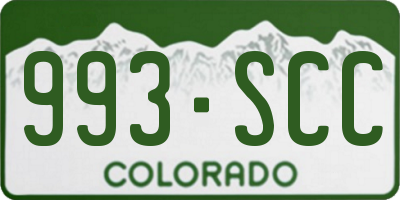 CO license plate 993SCC
