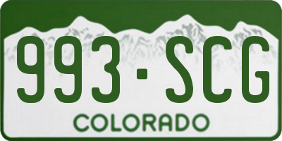 CO license plate 993SCG
