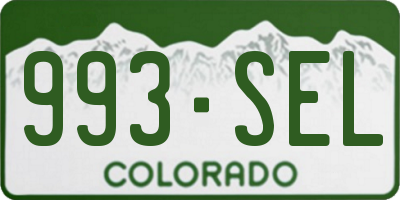 CO license plate 993SEL