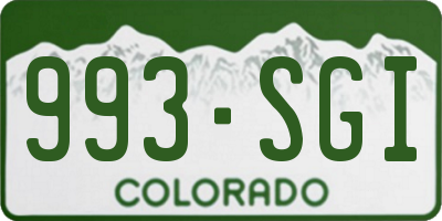 CO license plate 993SGI