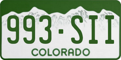CO license plate 993SII