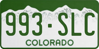 CO license plate 993SLC