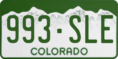 CO license plate 993SLE