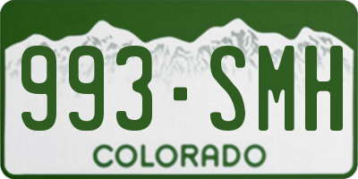 CO license plate 993SMH