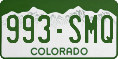 CO license plate 993SMQ