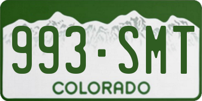 CO license plate 993SMT